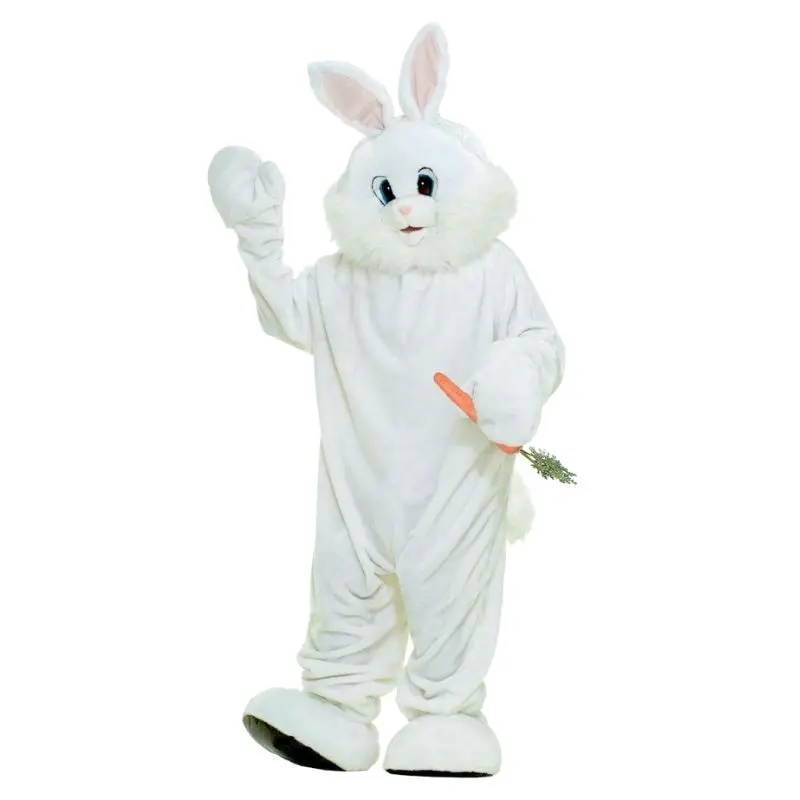 Bunny Adult Costume Mascot White Easter Rabbit Plush Fun Fur Standard-XXL 
Bunny Adult Costume Mascot White Easter Rabbit Plush Fun Fur Standard-XXL