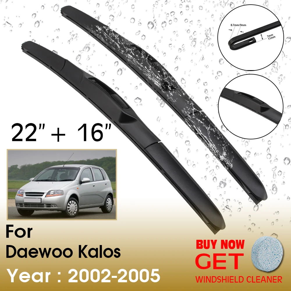 Car Wiper Blade For Daewoo Kalos 22"+16" 2002-2005 Front Window Washer Windscreen Windshield Wipers Blades Accessories
Car Wiper Blade For Daewoo Kalos 22"+16" 2002-2005 Front Window Washer Windscreen Windshield Wipers Blades Accessories