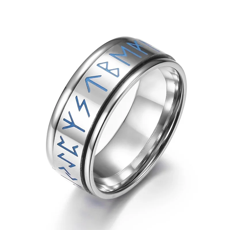 New Nordic Style Viking Text Totem Ring for Man Rotated Luminous Finger Accessories Ring Jewelry Wholesale Anillos
New Nordic Style Viking Text Totem Ring for Man Rotated Luminous Finger Accessories Ring Jewelry Wholesale Anillos