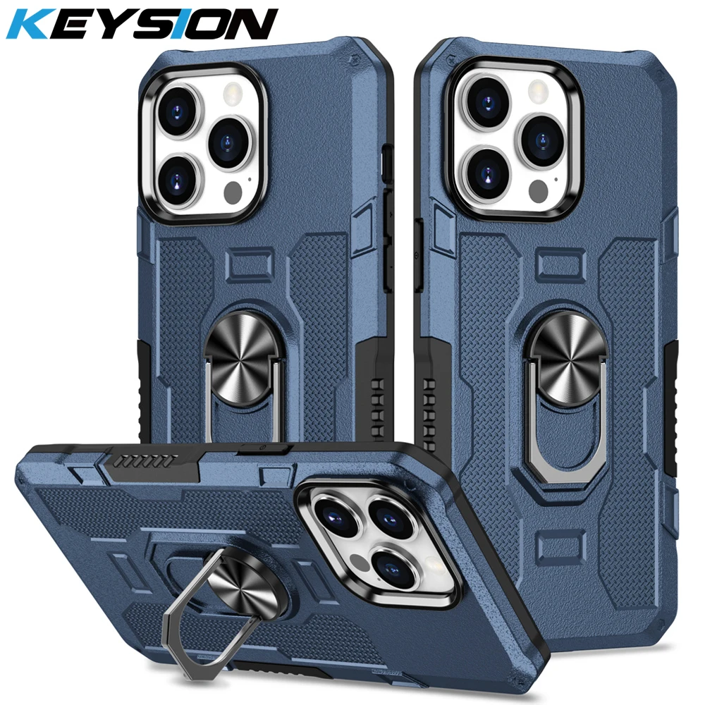 KEYSION Shockproof Armor Case for iPhone 14 Pro Max 14 Plus Ring Stand Phone Back Cover for iPhone 13 12 Pro Max 11 X XS Max XR
KEYSION Shockproof Armor Case for iPhone 14 Pro Max 14 Plus Ring Stand Phone Back Cover for iPhone 13 12 Pro Max 11 X XS Max XR