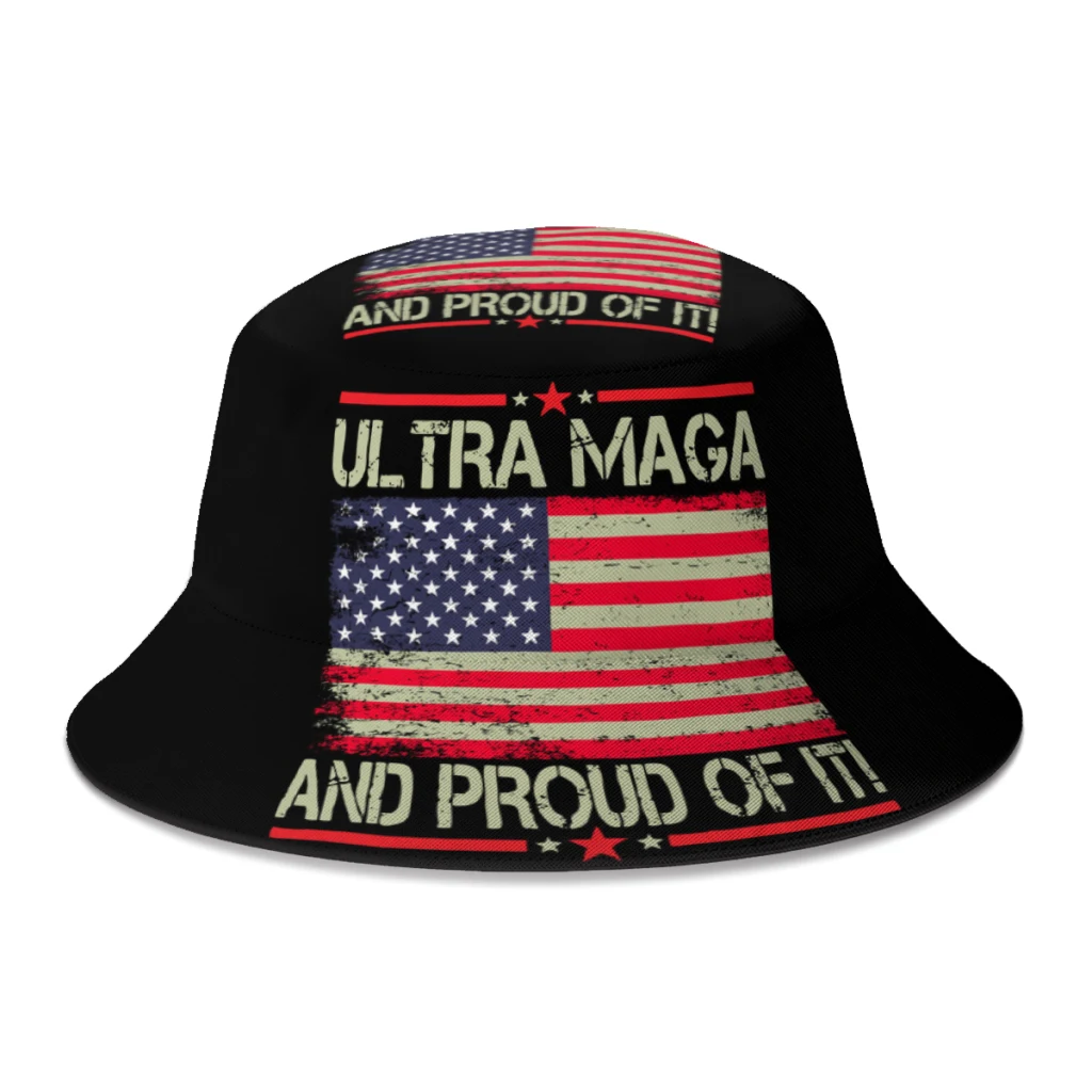 

Summer Unisex Leisure Bucket Hat Vintage Ultra Maga And Proud Of It Women Men Fisherman Hats Autumn Outdoor Sun Hat for Bob