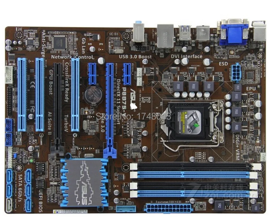 Настольная материнская плата для asus P8B75-V B75 Socket LGA 1155 i3 i5 i7 DDR3 32G uATX UEFI BIOS