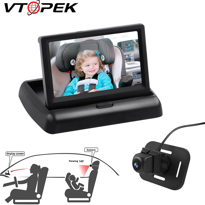Vtopek 4.3 Inch Baby Car Monitor LCD TFT Display Night Vision Rear View Camera Headrest Mount Back Seat with Facing Child Infant
Vtopek 4.3 Inch Baby Car Monitor LCD TFT Display Night Vision Rear View Camera Headrest Mount Back Seat with Facing Child Infant
