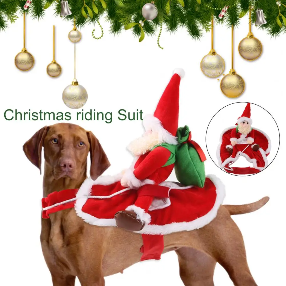 Dog Funny Clothes Long Lasting Friendly to Skin Pet Accessories Christmas Santa Claus Riding Pet Dog Clothing Pet Product
Dog Funny Clothes Long Lasting Friendly to Skin Pet Accessories Christmas Santa Claus Riding Pet Dog Clothing Pet Product