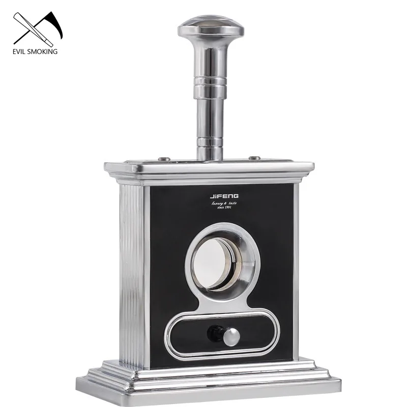 EVIL SMOKING New Creative boutique stainless steel professional cigar cutter hole opener high-end gift box smoking accessories
EVIL SMOKING New Creative boutique stainless steel professional cigar cutter hole opener high-end gift box smoking accessories