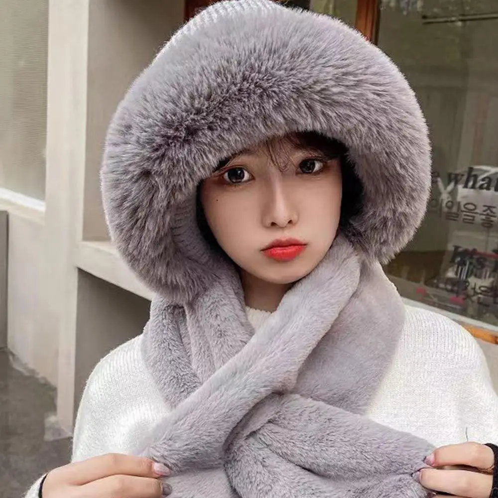 Fashion Knitted Outdoor Fur Hat Scarf 2in1 Earflap Hat Women Hat with Scarf Thicken Plush Fluffy Cap
Fashion Knitted Outdoor Fur Hat Scarf 2in1 Earflap Hat Women Hat with Scarf Thicken Plush Fluffy Cap