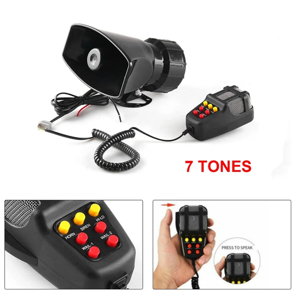 5/7 Tone 110dB Multipurpose Speaker Loud Siren Horn 12V 100W Emergency Megaphone Warning Alarm Loudspeaker for Car Motorcycle
5/7 Tone 110dB Multipurpose Speaker Loud Siren Horn 12V 100W Emergency Megaphone Warning Alarm Loudspeaker for Car Motorcycle