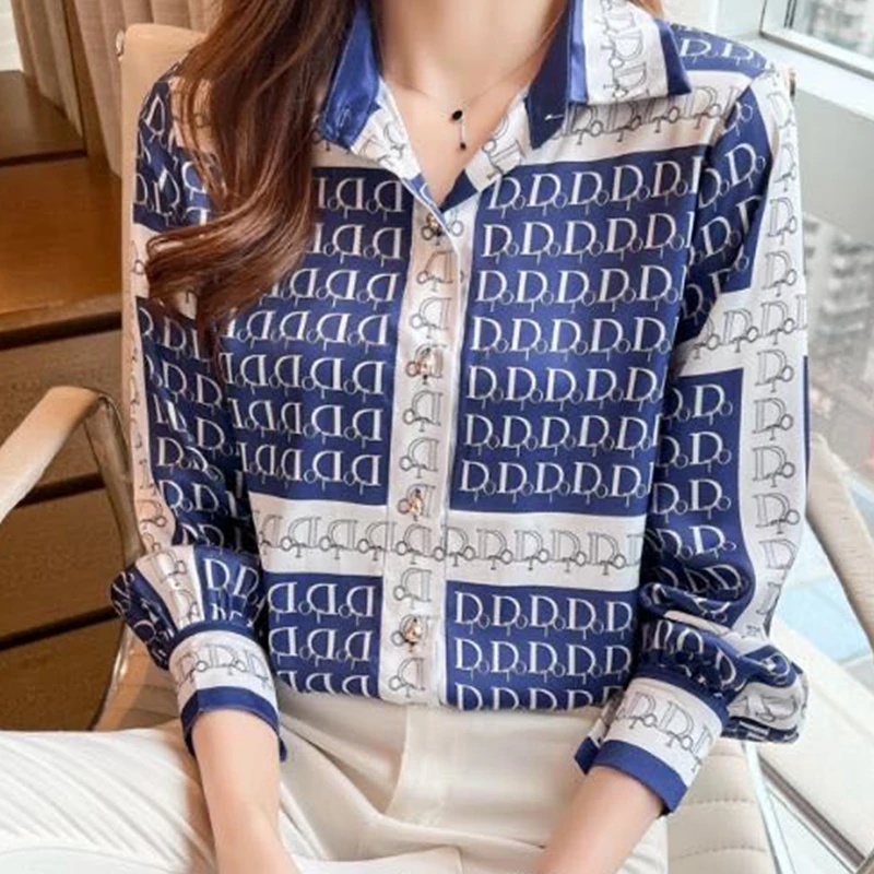 New Fashion Printing Ladies Silk Office Casual Shirts 2022 Spring Autumn Women's Blouses Long Sleeve Mujer Blusas Female Tops
New Fashion Printing Ladies Silk Office Casual Shirts 2022 Spring Autumn Women's Blouses Long Sleeve Mujer Blusas Female Tops