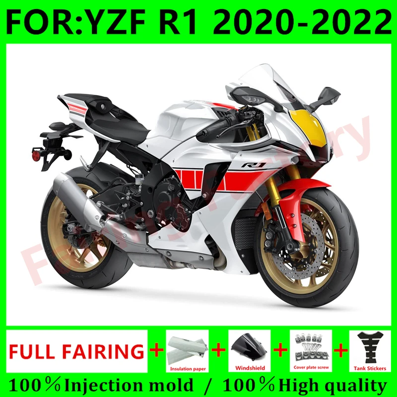Новый комплект обтекателей для мотоцикла ABS, подходит для YZF R1 2020 2021 2022 YFZ-R1 20 21 22, комплект обтекателей кузова, красный, белый
Новый комплект обтекателей для мотоцикла ABS, подходит для YZF R1 2020 2021 2022 YFZ-R1 20 21 22, комплект обтекателей кузова, красный, белый