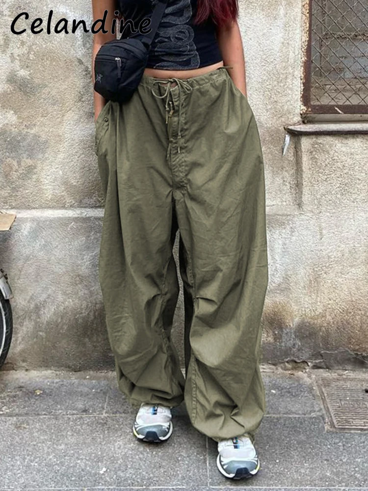 Celandine Women Summer Autumn Wide Leg Drawstring Y2K Trousers Cargo Pants Pockets Female White Vintage Casual Streetwear 2022
Celandine Women Summer Autumn Wide Leg Drawstring Y2K Trousers Cargo Pants Pockets Female White Vintage Casual Streetwear 2022