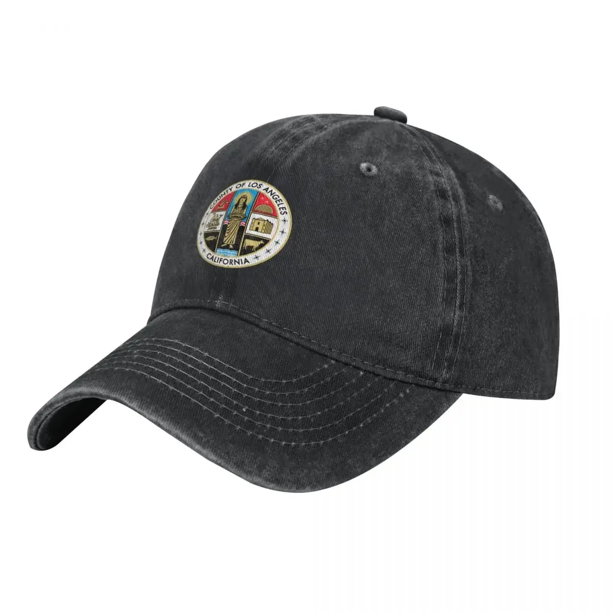 Бейсбольная кепка Seal of Los Angeles County California USA черная новая шляпа от солнца мужская и