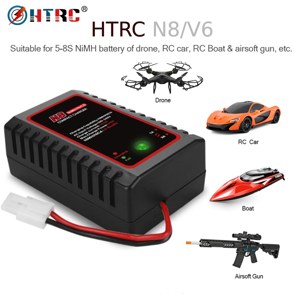 Зарядное устройство HTRC N8 для NiMH/NICD аккумуляторов 110-240 В 2 А 20 Вт 2s-8s - купить по