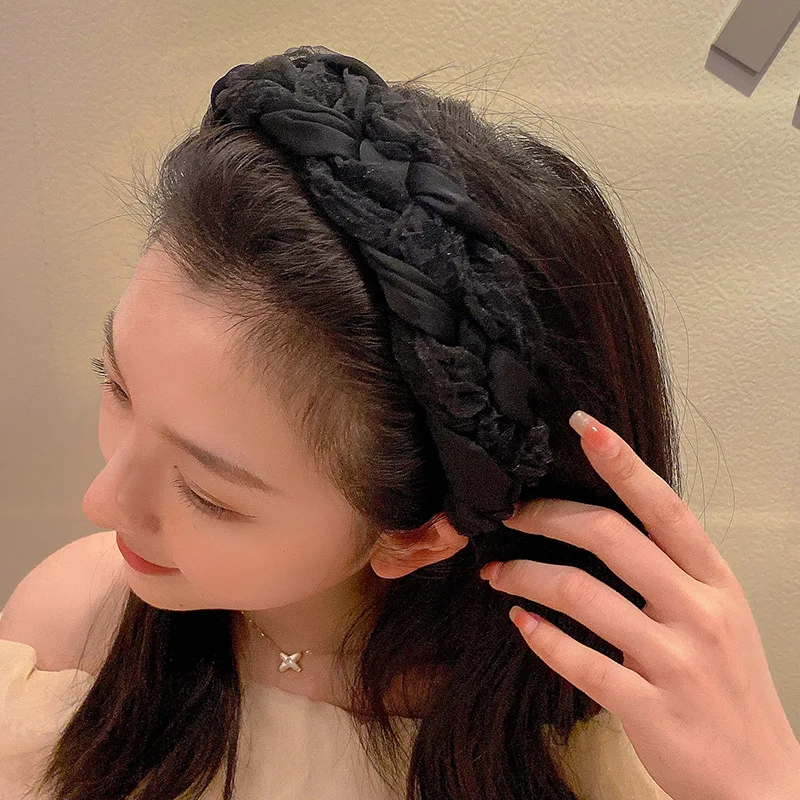 Mesh Lace Weaving Head Hoop Twisted Braided Headband Hair Accessories Wide Side Hairbands Organza Satin Patchwork Hair Hoop DIY
Mesh Lace Weaving Head Hoop Twisted Braided Headband Hair Accessories Wide Side Hairbands Organza Satin Patchwork Hair Hoop DIY