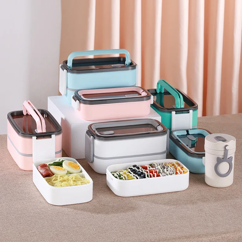 Korean-style Sealed Compartmented Plastic Multi-layer Bento Can Be Microwave Heated Double Handle Insulated Lunch Box
Korean-style Sealed Compartmented Plastic Multi-layer Bento Can Be Microwave Heated Double Handle Insulated Lunch Box