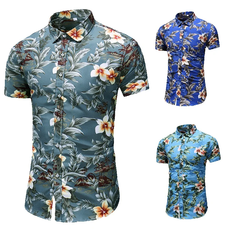Men's Large Casual Shirt 2019 Summer New Beach Hawaiian Style Printed Short-sleeved Shirt 
Men's Large Casual Shirt 2019 Summer New Beach Hawaiian Style Printed Short-sleeved Shirt