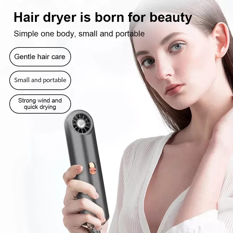 

Mini Portable Leafless Hair Dryer Travel Home Use Air Blower Hair Straightener Professional Hair Dryer Hairdressing Devices