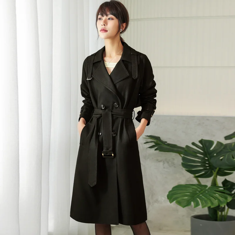 Black Extra-length Windbreaker Women Spring Autumn 2023 Luxury Fashion Cool and Cute Coat Lady's Loose Causal Trench
Black Extra-length Windbreaker Women Spring Autumn 2023 Luxury Fashion Cool and Cute Coat Lady's Loose Causal Trench