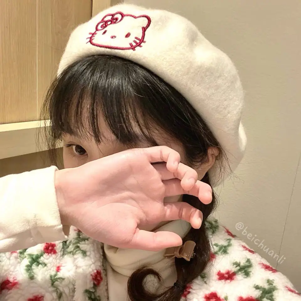 Sanrio Sweet Kitty Cat My Melody Beret Retro Painter Hat Cartoon Cartoon Wool Versatile Cute Plush Hat Birthday Gift
Sanrio Sweet Kitty Cat My Melody Beret Retro Painter Hat Cartoon Cartoon Wool Versatile Cute Plush Hat Birthday Gift