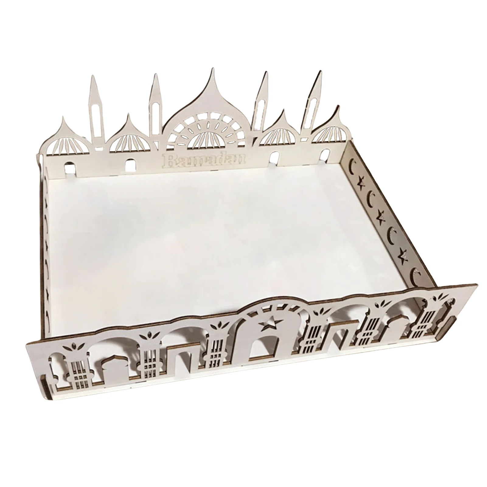 Eid Mubarak Wooden Tray Square Ramadan Wood Tray Moon Star Castle Plates For Tableware Party Serving Dessert Pastry Ornament
Eid Mubarak Wooden Tray Square Ramadan Wood Tray Moon Star Castle Plates For Tableware Party Serving Dessert Pastry Ornament