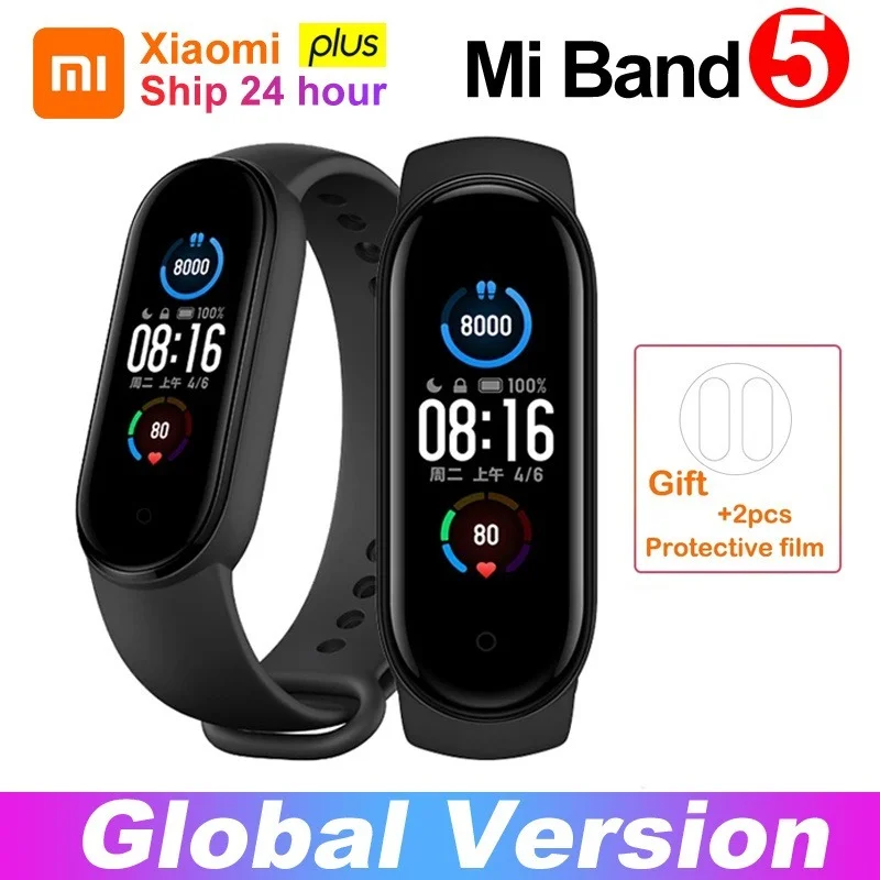 Смарт-браслет Xiaomi Band 5, глобальная версия, большой экран 1:1, AMOLED, пульсометр, фитнес-трекер, Bluetooth 5,0, спортивный водонепроницаемый ремень 5
Смарт-браслет Xiaomi Band 5, глобальная версия, большой экран 1:1, AMOLED, пульсометр, фитнес-трекер, Bluetooth 5,0, спортивный водонепроницаемый ремень 5