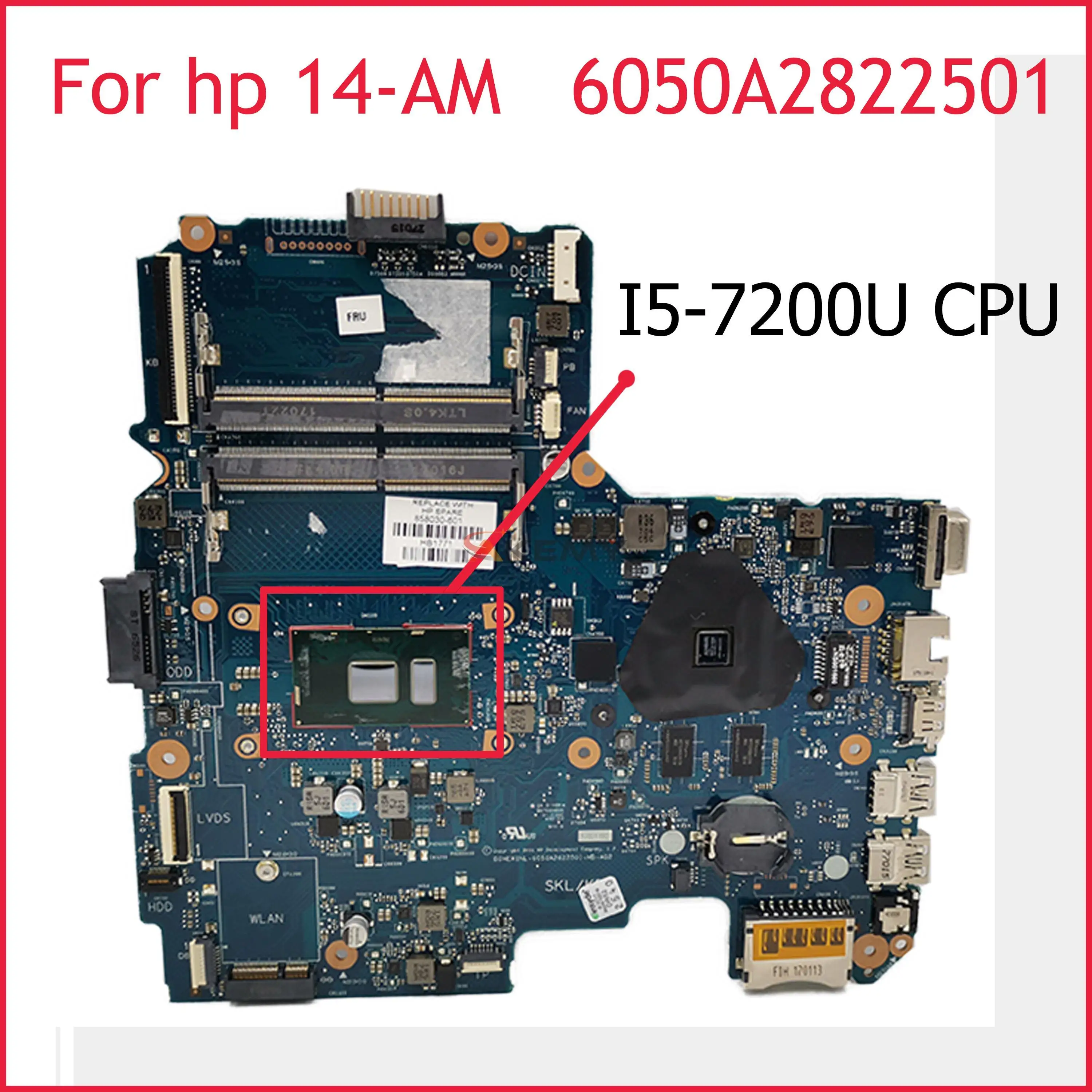 Akemy NEW 902591-601 902591-001 6050A2822501-MB-A02 For HP 14-AM 240 G5 14-AR Laptop Motherboard 2G Graphics I5-7200U CPU
Akemy NEW 902591-601 902591-001 6050A2822501-MB-A02 For HP 14-AM 240 G5 14-AR Laptop Motherboard 2G Graphics I5-7200U CPU