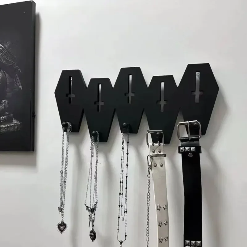 Halloween Organizer Cross Hook Wooden Gothic Storage Rack Wall Coffin Out Necklace Hollowed Display Hanging Jewelry Shelf
Halloween Organizer Cross Hook Wooden Gothic Storage Rack Wall Coffin Out Necklace Hollowed Display Hanging Jewelry Shelf