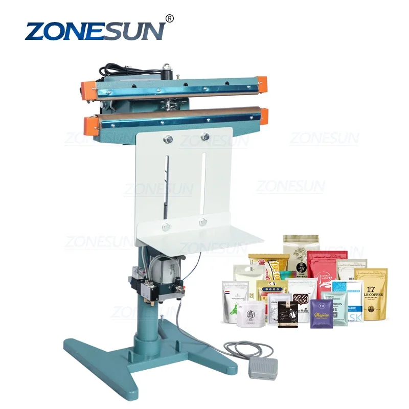 ZONESUN ZS-FK450D Pneumatic Foot Pedal Heat Sealing Machine Aluminum Foil Plastic Bag Heating Sealer Food Beverage Machinery
ZONESUN ZS-FK450D Pneumatic Foot Pedal Heat Sealing Machine Aluminum Foil Plastic Bag Heating Sealer Food Beverage Machinery