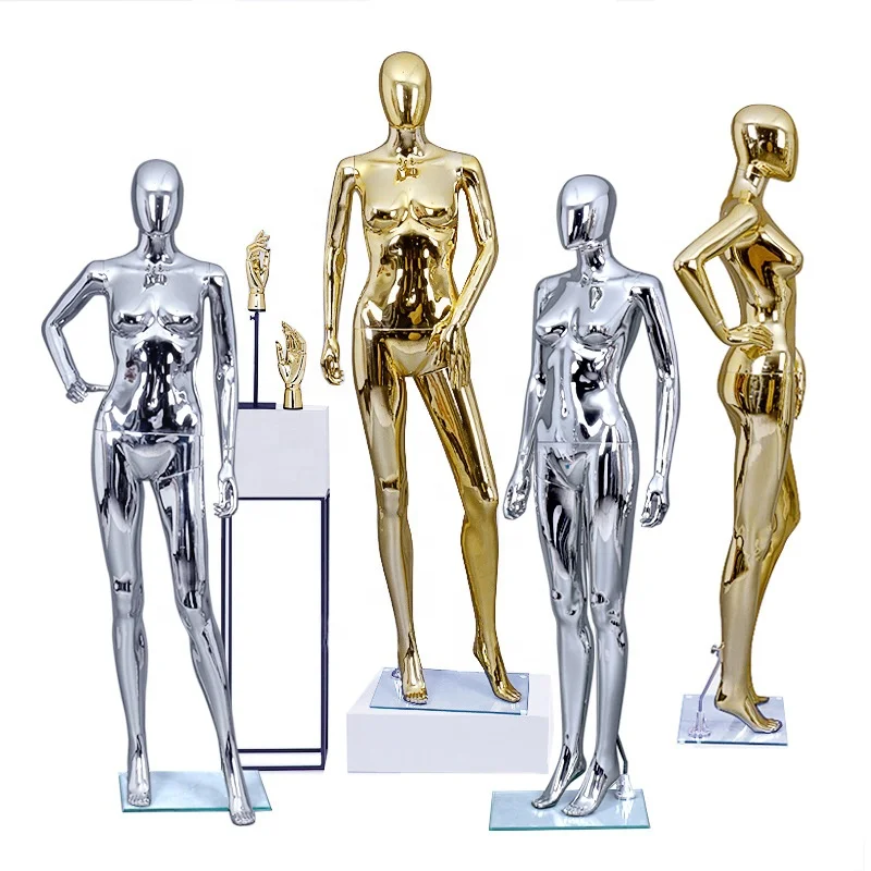 Boutique Shinny Gold Chrome Mannequin Silver Golden Display Shop Window Women Full Body Fiberglass Mannequins Female for ladies
Boutique Shinny Gold Chrome Mannequin Silver Golden Display Shop Window Women Full Body Fiberglass Mannequins Female for ladies