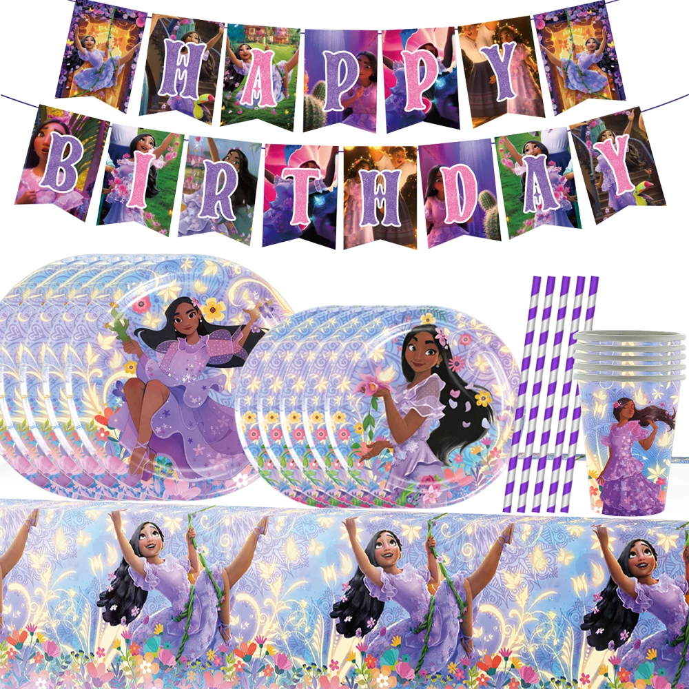 Encanto Mirabel Isabella Sisters Girl Party Decoration Disposable Tableware Set Baby Shower Charm Girl Cosplay Birthday Party
Encanto Mirabel Isabella Sisters Girl Party Decoration Disposable Tableware Set Baby Shower Charm Girl Cosplay Birthday Party