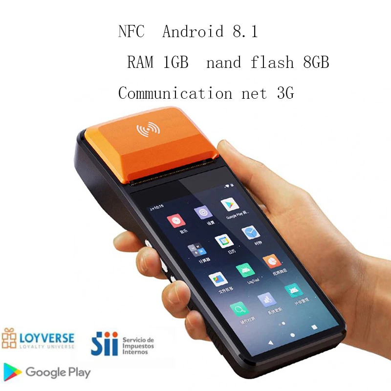terminal POS NFC PDA 3G Handheld Machine thermal printer handheld terminal receipt wifi android 8.1 scanning 1D 2D 1+8GB H5
terminal POS NFC PDA 3G Handheld Machine thermal printer handheld terminal receipt wifi android 8.1 scanning 1D 2D 1+8GB H5