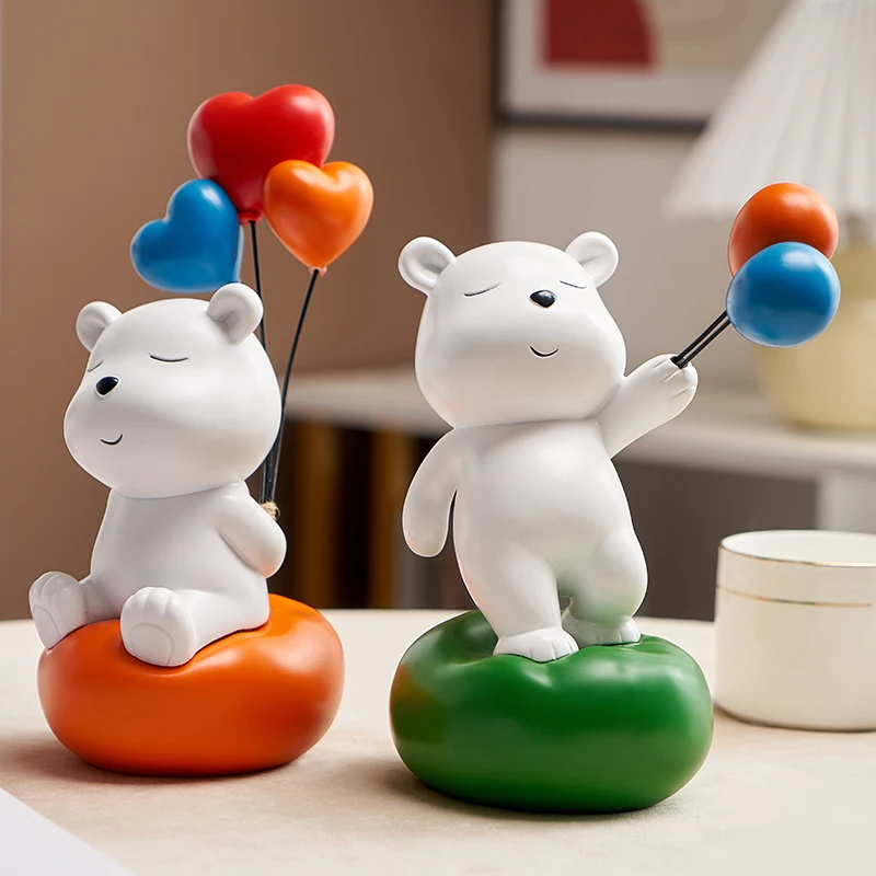 Creative Balloon Bear Resin Statue Little Bear Sculpture Home Decoration Accessories Fashion Style Art Crafts Desktop Ornament 
Creative Balloon Bear Resin Statue Little Bear Sculpture Home Decoration Accessories Fashion Style Art Crafts Desktop Ornament
