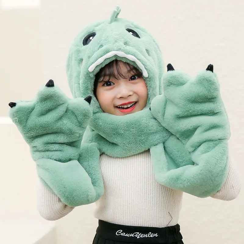 Winter Small Dinosaur Pattern New Hat Scarf Gloves Three Sets of Dinosaur Cute Warm Children Three-In-One Parent-Child Suit
Winter Small Dinosaur Pattern New Hat Scarf Gloves Three Sets of Dinosaur Cute Warm Children Three-In-One Parent-Child Suit