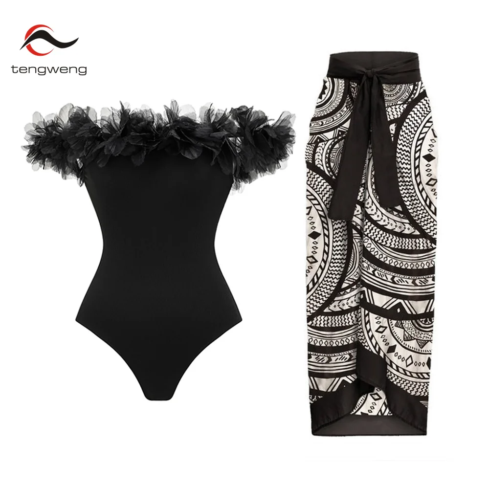 Black 2023 Sexy 3D Flower One Piece Swimsuit Women Off Shoulder Monokini Bathing Suit Skirt Solid Swimwear Beachwear Dress
Black 2023 Sexy 3D Flower One Piece Swimsuit Women Off Shoulder Monokini Bathing Suit Skirt Solid Swimwear Beachwear Dress