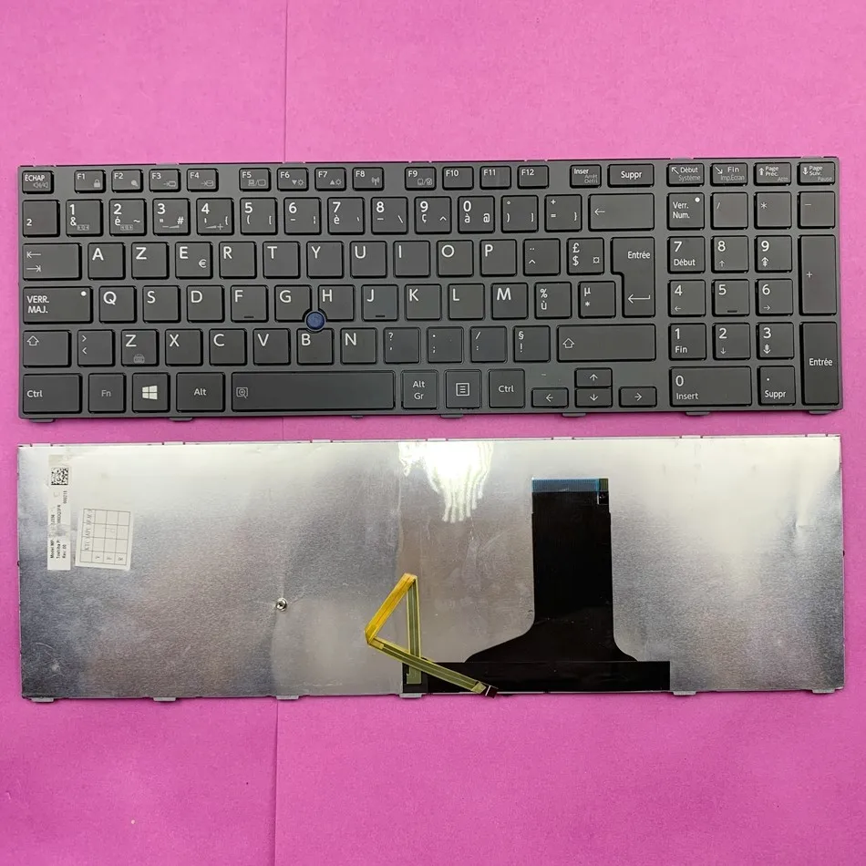 

French Backlit Laptop Keyboard For Toshiba Tecra W50-A W50 A50-A Series G83C000DP3SP Black With Point FR Azerty Layout