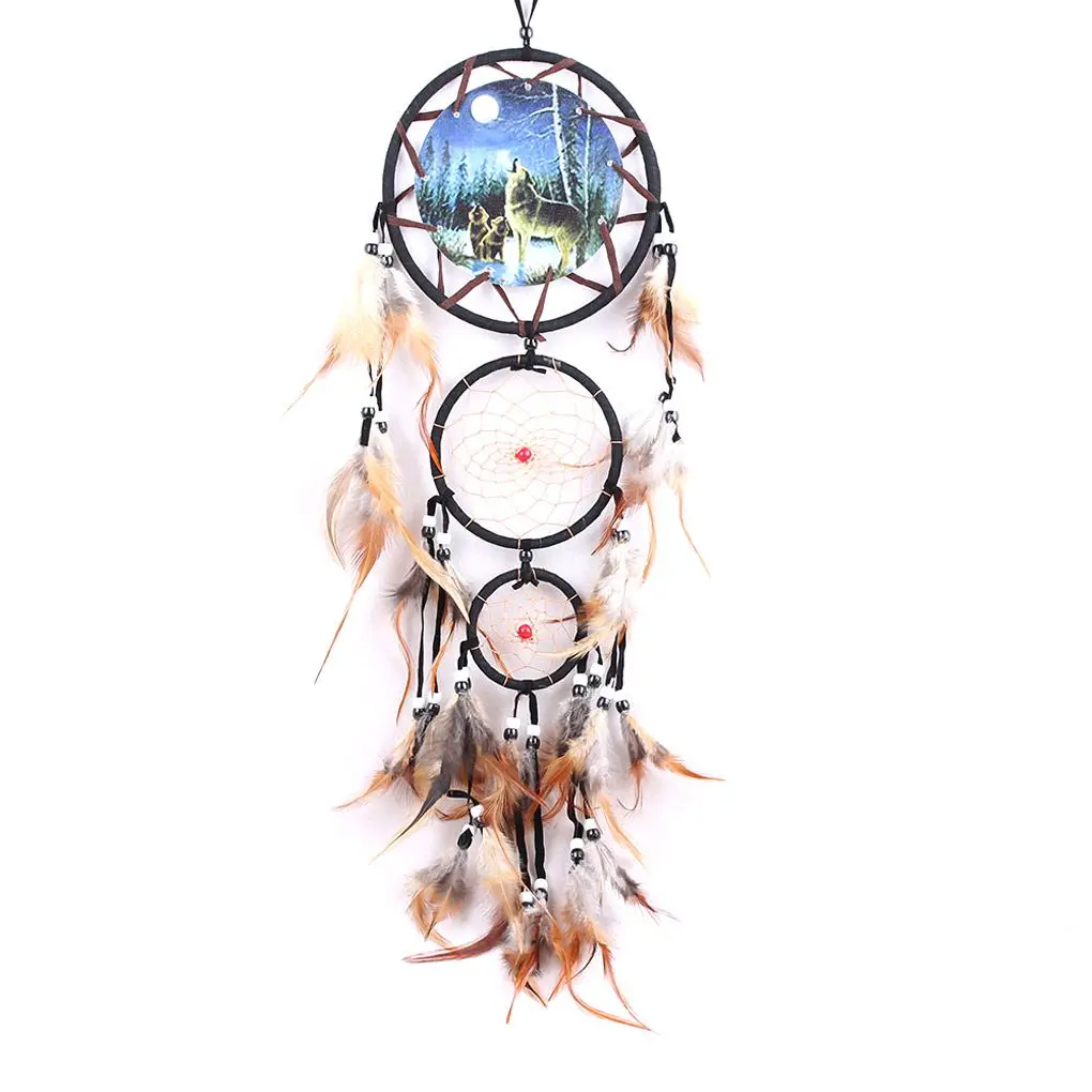 1pc Handmade Dream Catcher Net Feather Wall Hanging Decoration Wolf Pattern Home Decoration Ornament Happy New Year 2021
1pc Handmade Dream Catcher Net Feather Wall Hanging Decoration Wolf Pattern Home Decoration Ornament Happy New Year 2021