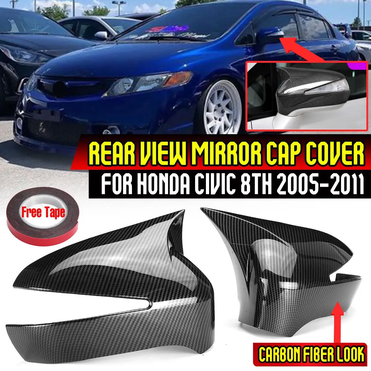 Высококачественная Крышка для бокового зеркала заднего вида для Honda Civic 8 поколения 2005-2011
Высококачественная Крышка для бокового зеркала заднего вида для Honda Civic 8 поколения 2005-2011