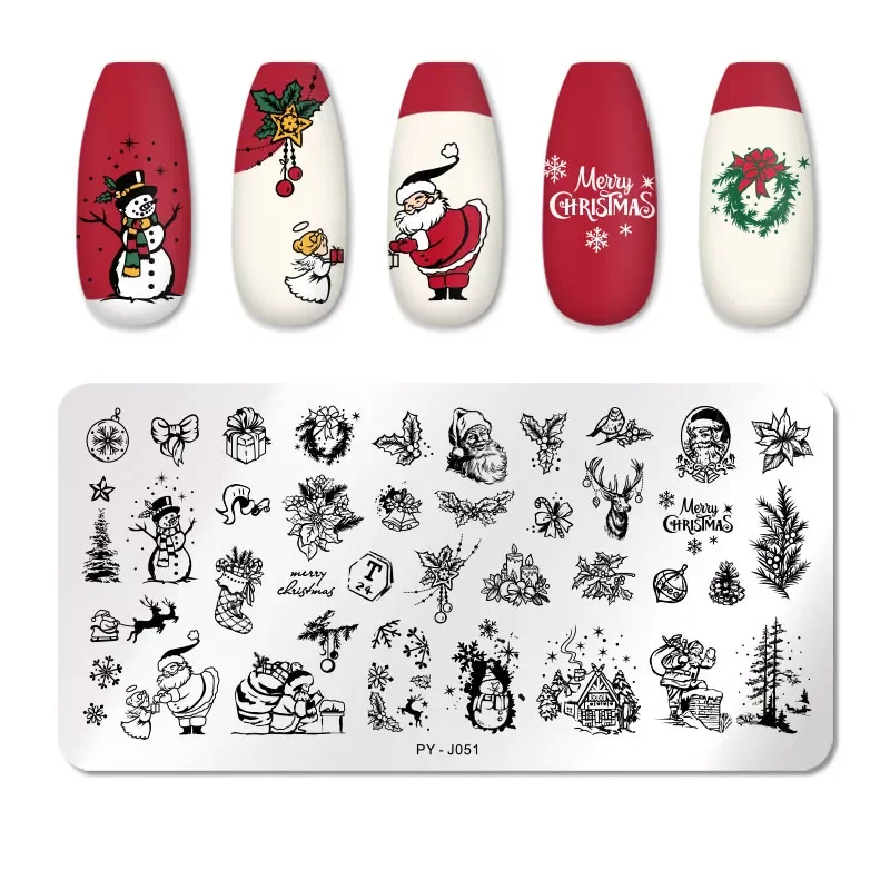 PICT YOU Nail Stamping Plates Christmas Pattern Nail Art Plate Stamp Templates Printing Stencil Stainless Steel
PICT YOU Nail Stamping Plates Christmas Pattern Nail Art Plate Stamp Templates Printing Stencil Stainless Steel