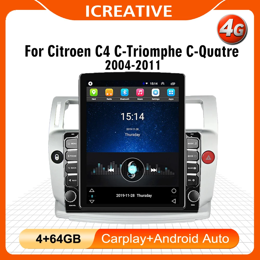 For Citroen C4 C-Triomphe C-Quatre 2004-2011 2 Din 9.7" 4G Carplay Android Car Multimedia Player GPS Autoradio C4 Pallas Brazil
For Citroen C4 C-Triomphe C-Quatre 2004-2011 2 Din 9.7" 4G Carplay Android Car Multimedia Player GPS Autoradio C4 Pallas Brazil