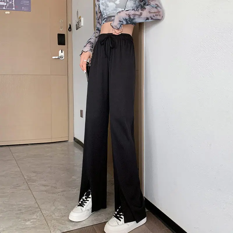 Harajuku Women's Wide Leg Baggy Chiffon Solid Black White Pants Streetwear Pink High Waist Casual Female Slacks Hip-hop Clothing
Harajuku Women's Wide Leg Baggy Chiffon Solid Black White Pants Streetwear Pink High Waist Casual Female Slacks Hip-hop Clothing
