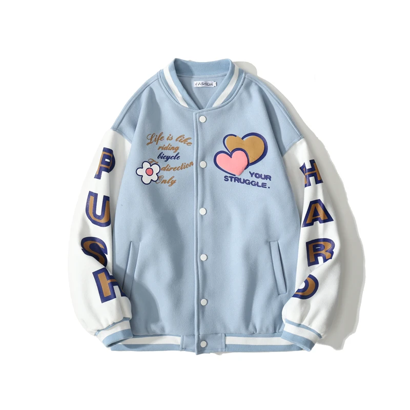 Harajuku Bomber Jackets Women Coat Men's Couple Baseball Jacket 2022 Spring Autumn Unisex BF Style Letter Print Casual Outwear
Harajuku Bomber Jackets Women Coat Men's Couple Baseball Jacket 2022 Spring Autumn Unisex BF Style Letter Print Casual Outwear