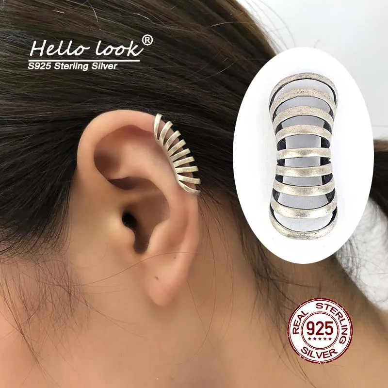 Серьги-клипсы HelloLook круглые Серебристые в стиле хип-хоп | Украшения и аксессуары