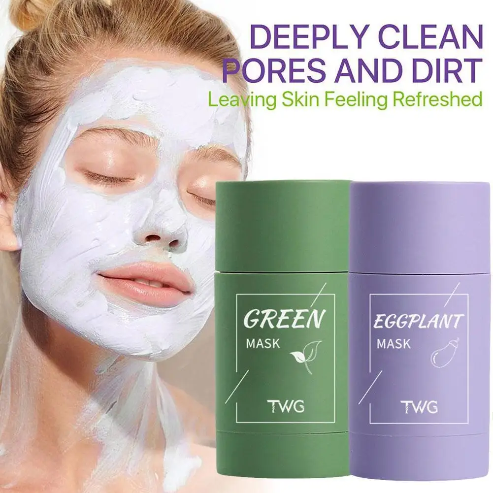 Cleansing Green Stick Green Tea Mask Purifying Clay Stick Mask Oil Control Anti-Acne Eggplant Whitening Skin Care Face Mask
Cleansing Green Stick Green Tea Mask Purifying Clay Stick Mask Oil Control Anti-Acne Eggplant Whitening Skin Care Face Mask