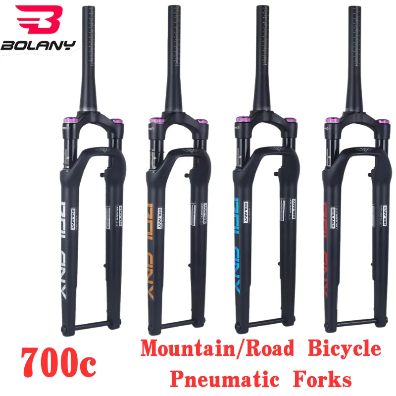 BOLANY Road Bicycle Air Fork 60mm Travel 700C Off-Road Disc Brake Air Suspension Manual Lock 100*12mm Thru Axle Bike Shock
BOLANY Road Bicycle Air Fork 60mm Travel 700C Off-Road Disc Brake Air Suspension Manual Lock 100*12mm Thru Axle Bike Shock