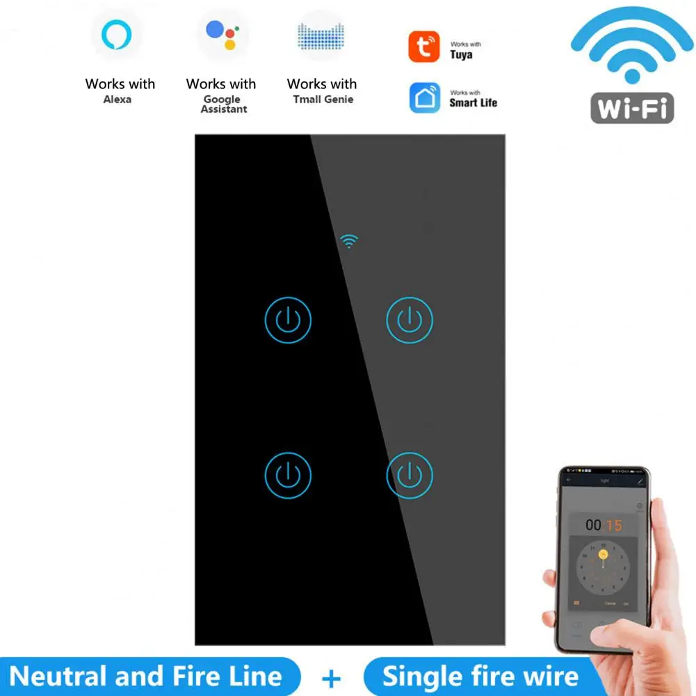 Tuya Smart Life Home House WiFi Wireless Remote Wall Switch Voice Control Touch Sensor LED Light Switches Alexa Google Home 220V
Tuya Smart Life Home House WiFi Wireless Remote Wall Switch Voice Control Touch Sensor LED Light Switches Alexa Google Home 220V