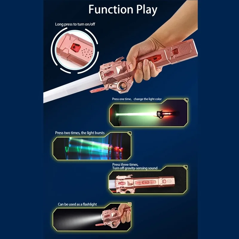 2023 Lightsaber Children Toy laser Sword Star 2 in 1 flash stick Fluorescent Stick Hair Light Saber Children Toy Sword RGB Light
2023 Lightsaber Children Toy laser Sword Star 2 in 1 flash stick Fluorescent Stick Hair Light Saber Children Toy Sword RGB Light