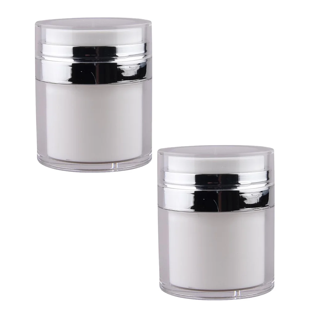 

Airless Pump Jars, 50 2 Pack Empty Jar Containers Refillable Airless Lotion Jar With Lid for Creams Gels& Lotions