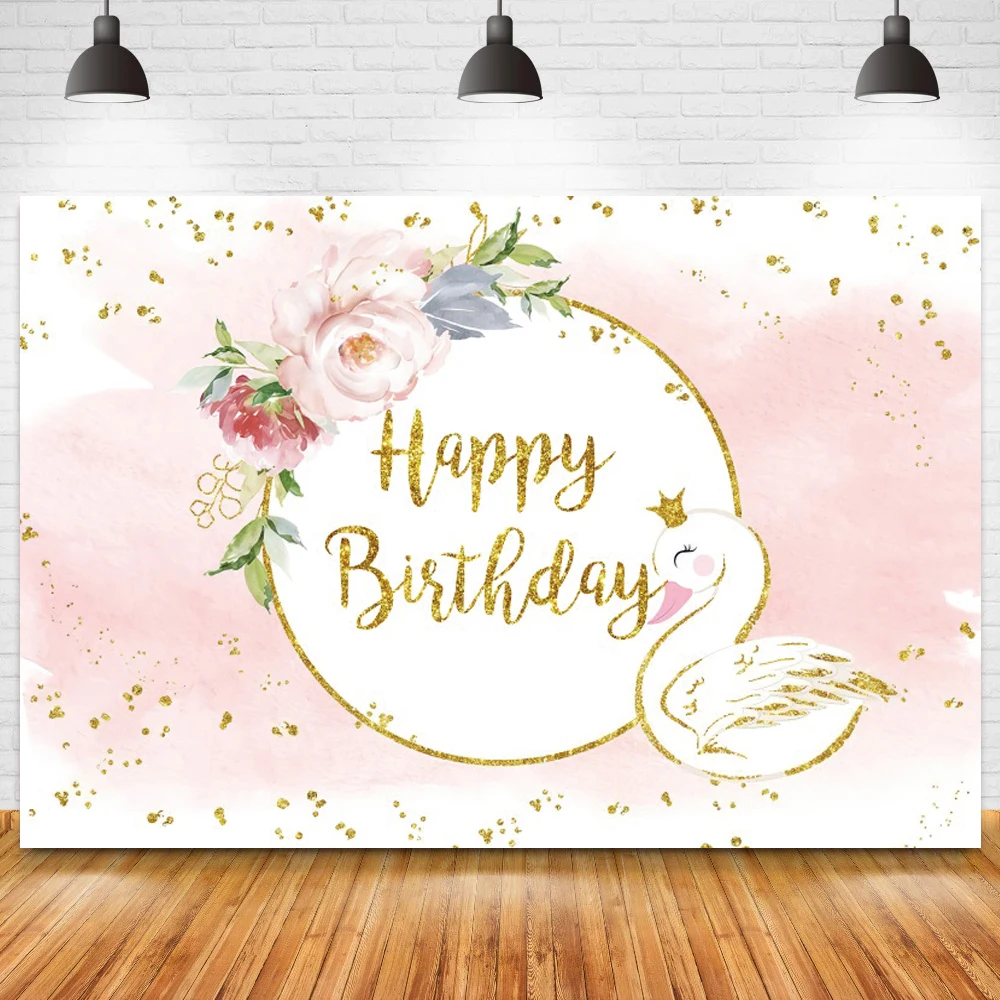 Floral Swan Newborn Baby Shower Photo Background Happy Birthday Gold Sequins Dots Family Party Banner Decor Backdrop Photography
Floral Swan Newborn Baby Shower Photo Background Happy Birthday Gold Sequins Dots Family Party Banner Decor Backdrop Photography