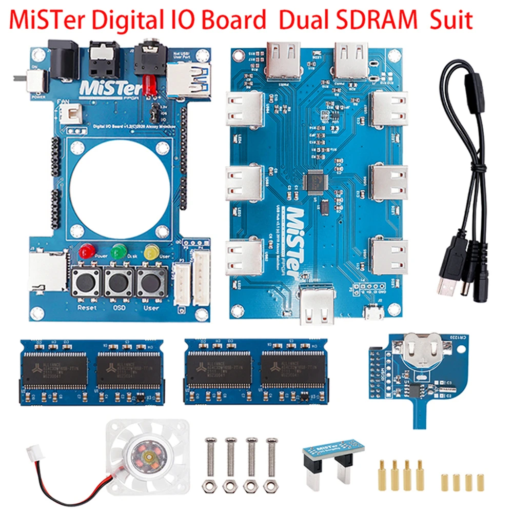 For Mister FPGA Digital IO Board V2.1 Kit SD RAM V2.9 Dual SDRAM USB3.0 Port For Terasic DE10-Nano Accessories
For Mister FPGA Digital IO Board V2.1 Kit SD RAM V2.9 Dual SDRAM USB3.0 Port For Terasic DE10-Nano Accessories