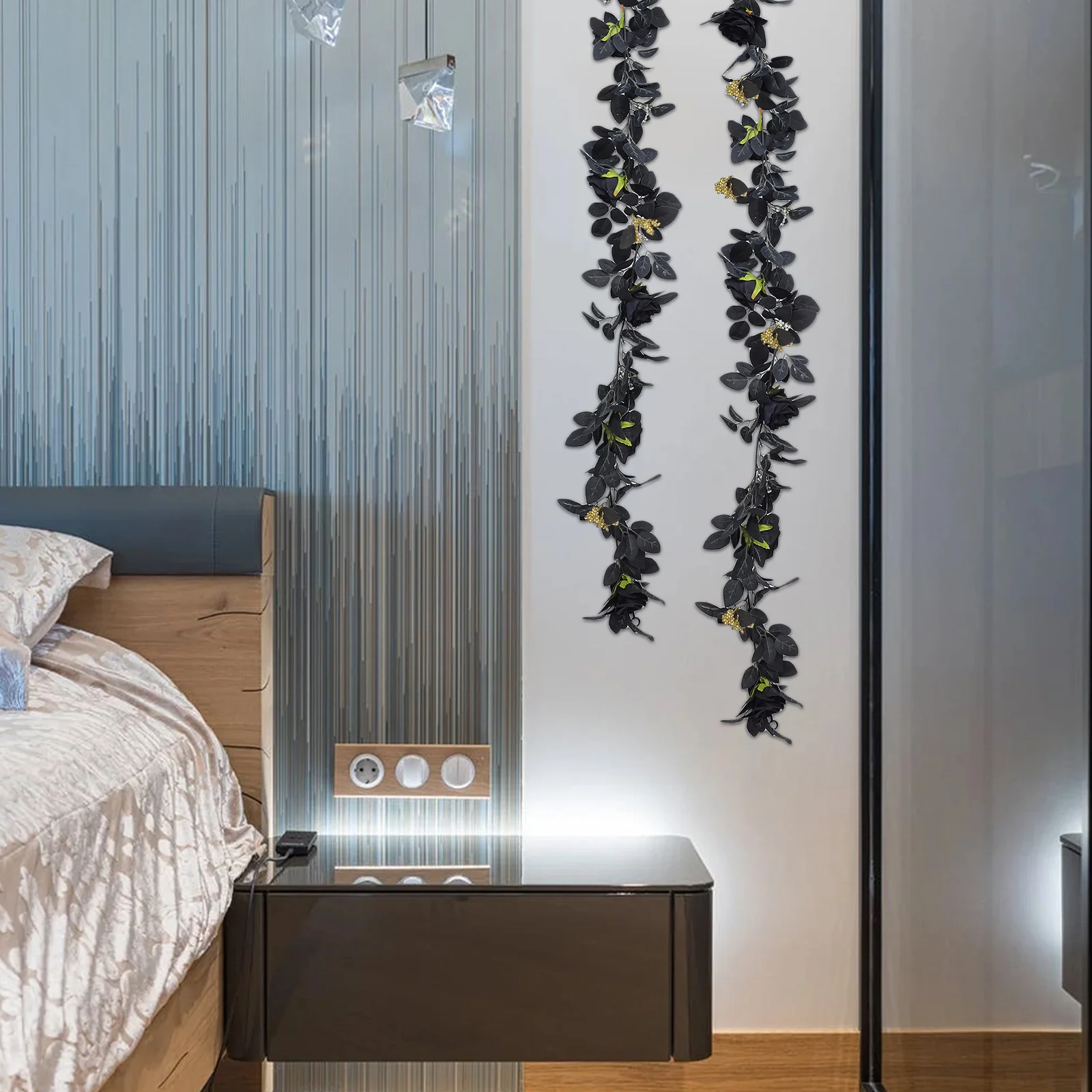 Black Rose Vine Front Door Plants Artificial Party Pendant Decorative Silk Flower Rattan Simulation
Black Rose Vine Front Door Plants Artificial Party Pendant Decorative Silk Flower Rattan Simulation