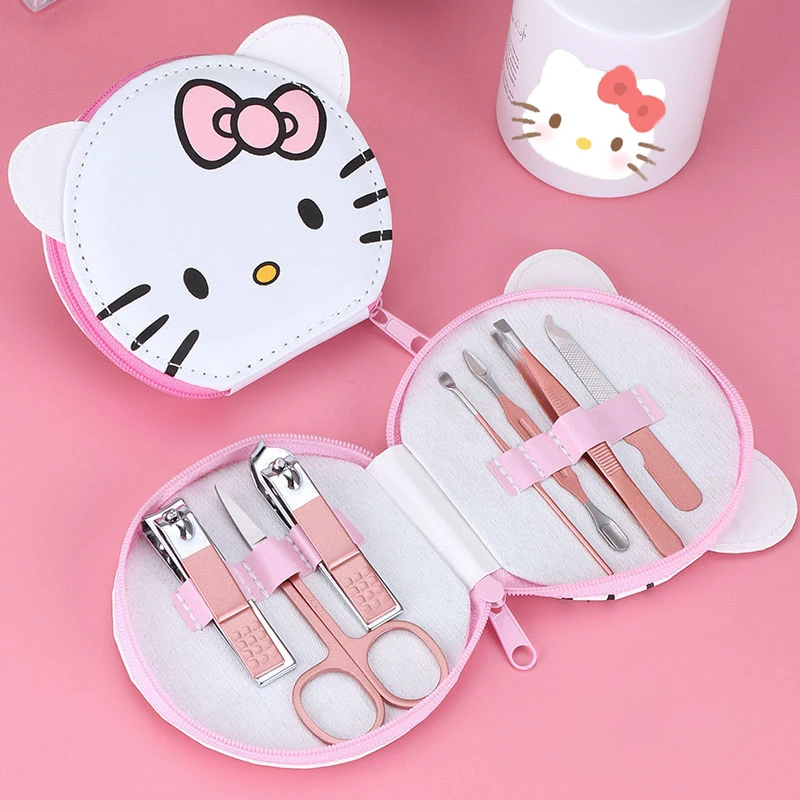 7pcs Kawaii Sanrios Kitty Cartoon Scissors Nail Clippers Set Stainless Steel Ear Spoon Pedicure Dead Skin Clipper Tool Home Tool
7pcs Kawaii Sanrios Kitty Cartoon Scissors Nail Clippers Set Stainless Steel Ear Spoon Pedicure Dead Skin Clipper Tool Home Tool